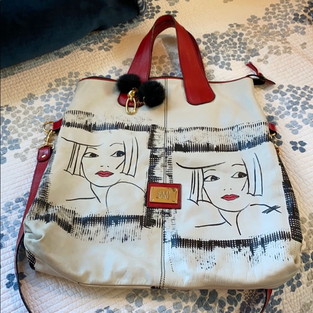 Hand painted Gabi Arenas large tote